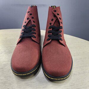 NWOT Dr. Martens Cherry Red Canvas Unisex Boots